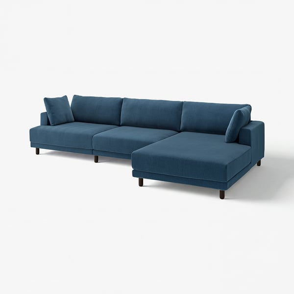 UPPÅKRA blå sektionssoffa, L-formad, bekväm, modern design.