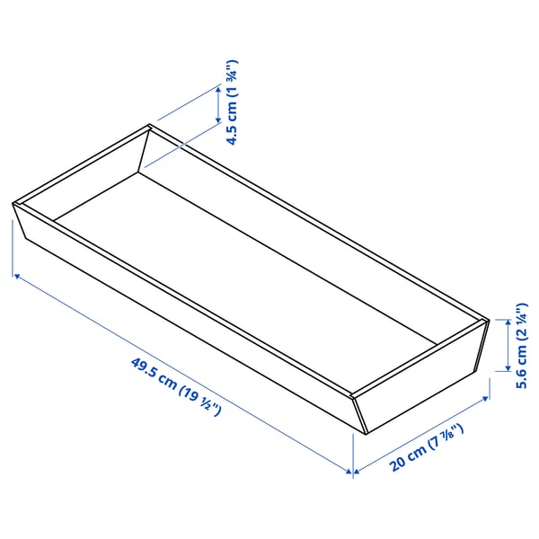 Illustration med mått för produkten: UPPDATERA.