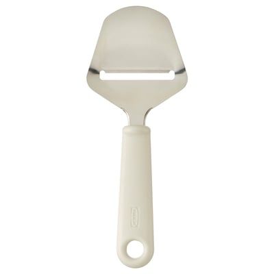 Osthyveln UPPFYLLD, vitt handtag av polypropen, rostfritt blad.