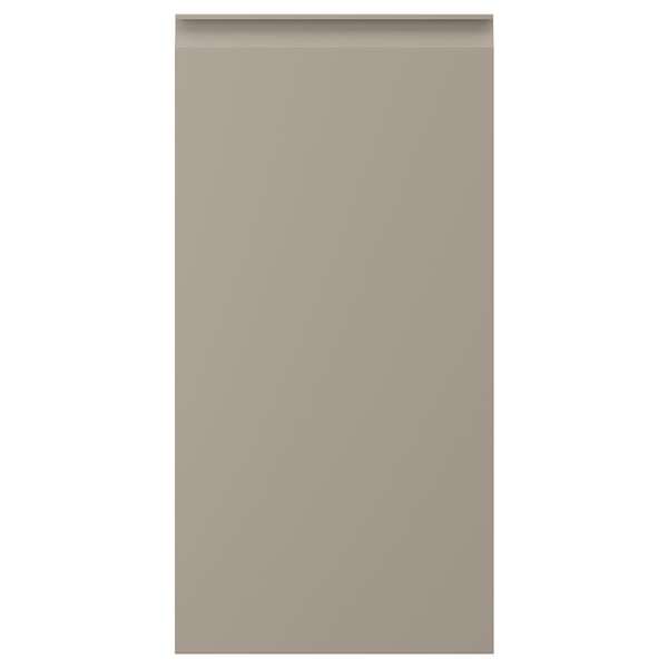 UPPLÖV beige köksskåp med integrerat handtag En elegant, rektangulär design tillverkad av återvunnet material.