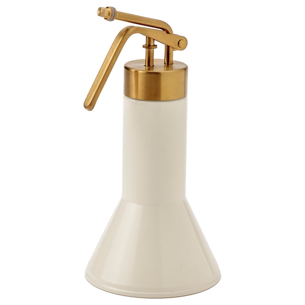 VATTENKRASSE sprayflaska, grädde med guld, snygg, konisk form, perfekt för växter.
