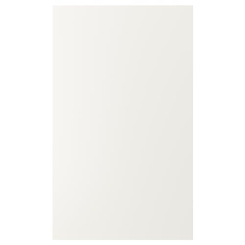 VEDDINGE vitt köksskåp; elegant, rektangulär, modern design; slät, lackerad finish på träfiberskivor.