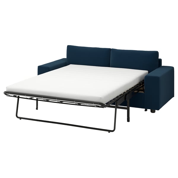 VIMLE 2-sits bäddsoffa, med breda armstöd/Kelinge mörkblå