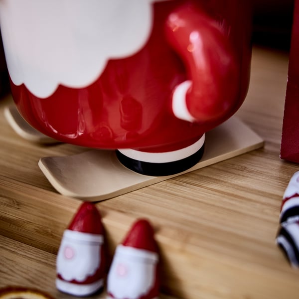 VINTERFINT Burk med lock, jultomte röd, 1.0 l