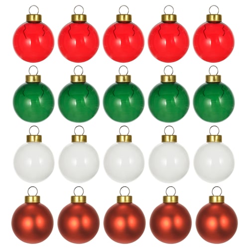 VINTERFINT Julgranspynt, kula glas/mixade färger, 3.5 cm