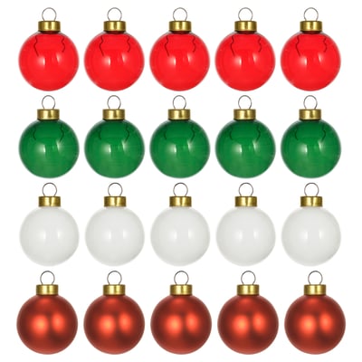 VINTERFINT Julgranspynt, kula glas/mixade färger, 3.5 cm