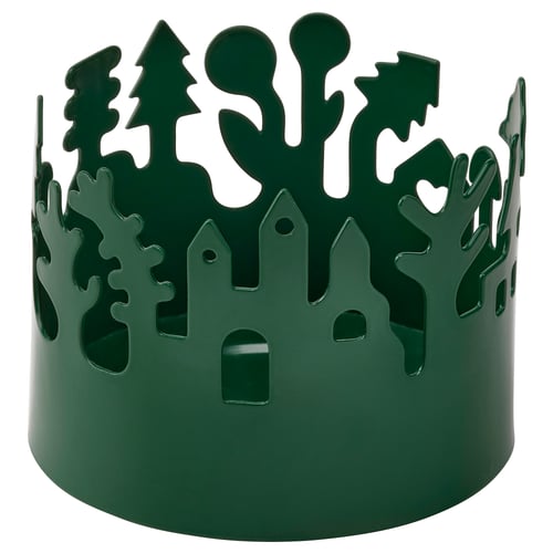 VINTERFINT Värmeljushållare, grön, 6 cm