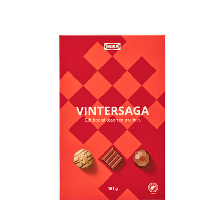 VINTERSAGA Presentask, blandade praliner Rainforest Alliance-certifierad, 161 g