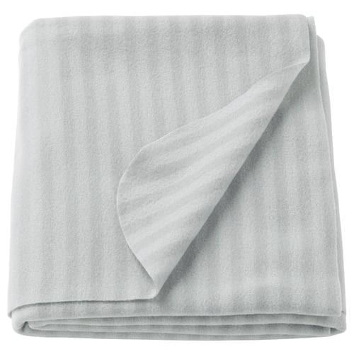 VITMOSSA grå pläd i återvunnen polyester vikt snyggt, mjukt fleecematerial.