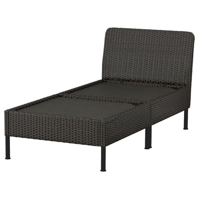 VITTSKÄR Modulär schäslong, utomhus/konstrotting mörkgrå