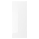 VOXTORP vitt högblankt köksskåp med integrerade handtag. Ren, modern design. Lätt att torka av.