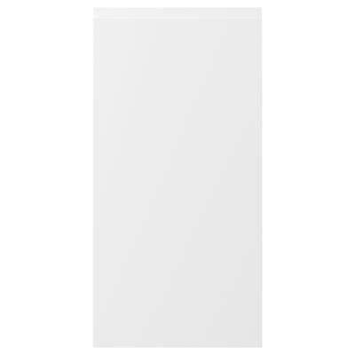 VOXTORP: mattvitt köksskåp, rektangulär, minimalistisk design, integrerade handtag, plast och spånskiva.