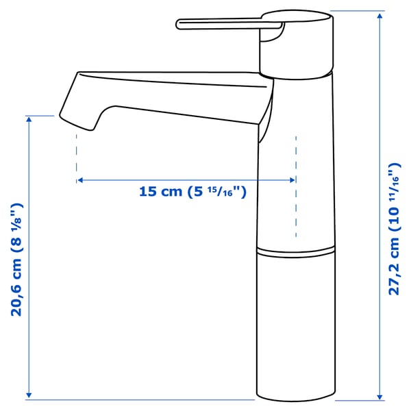 Illustration with measurements for the product: BROGRUND.