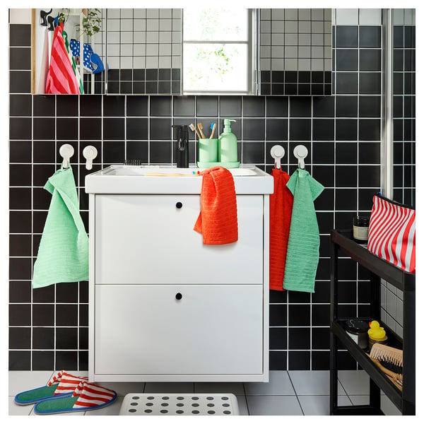 GANSJÖN 3-piece bathroom set, light green