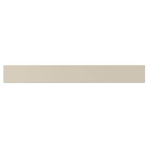 A horizontal beige HAVSTORP panel, smooth and modern, made from acrylic paint and fibreboard.