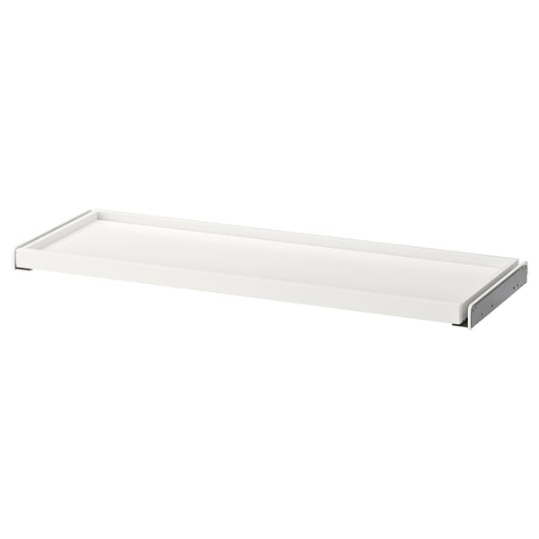 White KOMPLEMENT pull-out tray for wardrobe organisation.