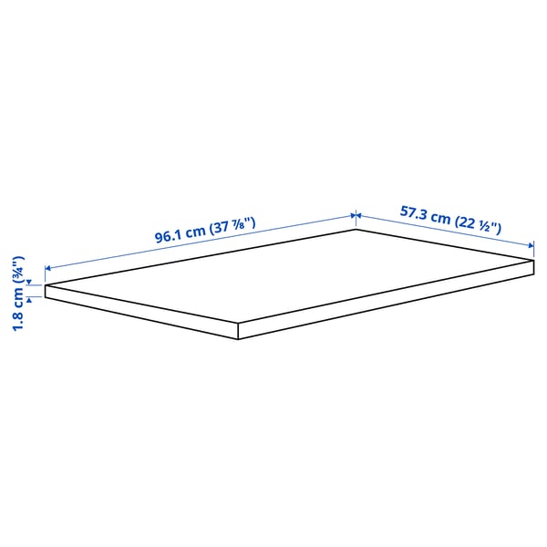Illustration with measurements for the product: KOMPLEMENT.