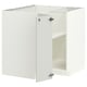 METOD Corner base cabinet with shelf, white/Aspudden light grey, 88x88x80 cm
