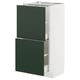 Modern kitchen cabinet, white & green.
