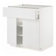 METOD white kitchen cabinet, rectangular, shaker-style doors.