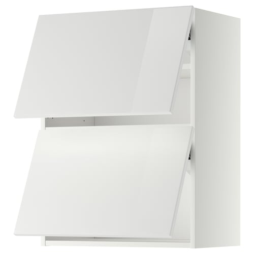 White modern kitchen cabinet with high gloss finish.