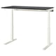 MITTZON: black desk with white legs, adjustable height, sleek rectangular design.