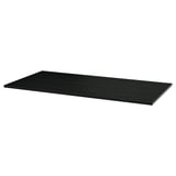 Black mitzon table top, rectangular, ash veneer, stain-resistant.