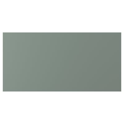 Rectangular teal-colored panel, smooth finish, grey-green hue, simple design.