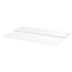 White NORDLI chest of drawers parts: flat top and plinth made of fibreboard, acrylic paint, and paper foil.