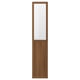OXBERG bookcase door, wooden frame, glass panel, brown, rectangular, modern design.