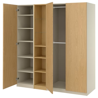 Oak PAX wardrobe, adjustable shelves, soft close doors, 10-year guarantee
