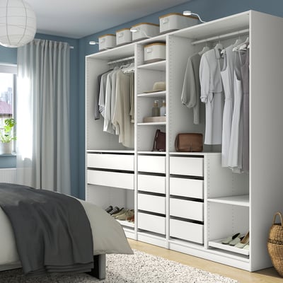 PAX wardrobe in white - spacious & organised