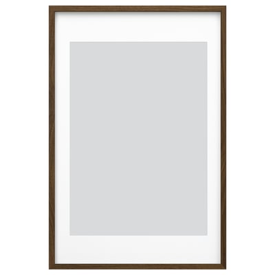 RÖDALM frame shown, brown; modern design, rectangular.