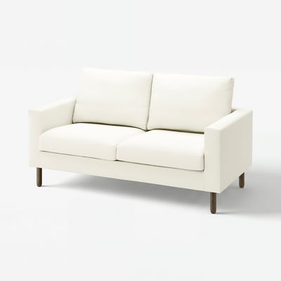 SALTSJÖBADEN white sofa, clean design, soft support, easy clean cover.