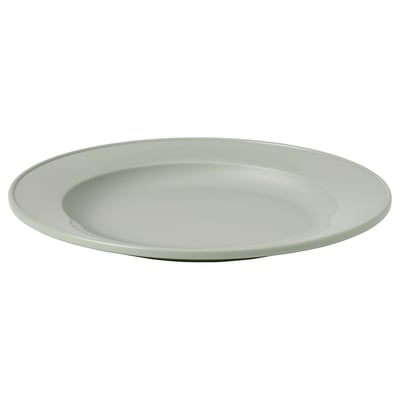 SIMKRABBA Side plate, plastic/green-grey, 21 cm