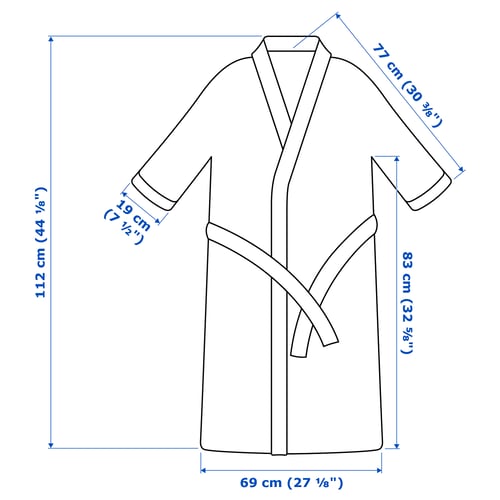 Illustration with measurements for the product: SKOGSSALLAT.