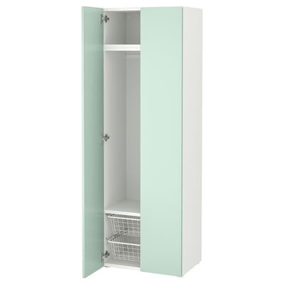 SMÅSTAD wardrobe, mint, slim design, adjustable shelves, safe rounded edges.