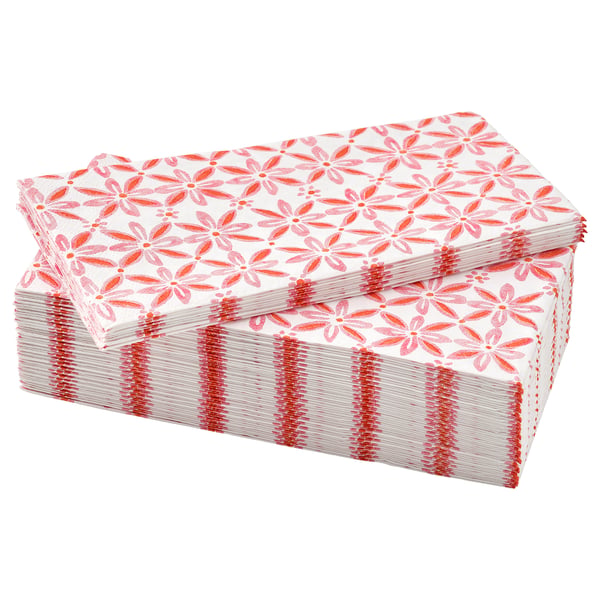 SMÖRFISK Paper napkin, patterned/multicolour, 38x38 cm