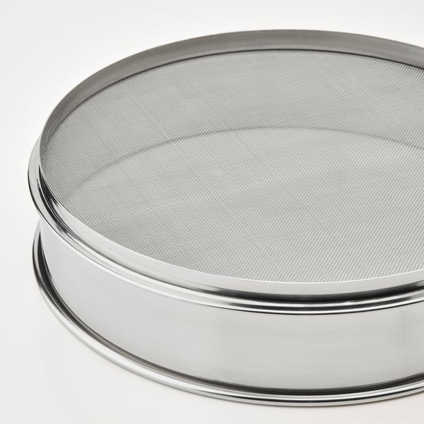 High-quality stainless steel sifter with fine mesh, great for baking and decorating.