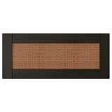 Decorative panel, STUDSVIKEN in dark brown, natural woven centre, rectangular shape.