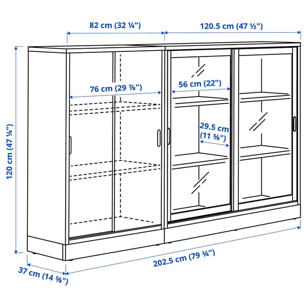 Illustration with measurements for the product: TONSTAD.