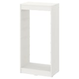 A white TROFAST storage frame, minimalist design, ideal for kids items.