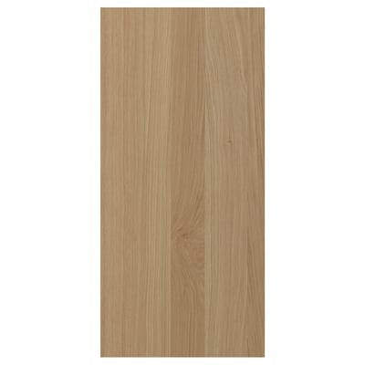 A rectangular VEDHAMN panel in light oak wood with a smooth finish and acoustic backing.