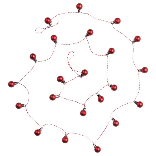 VINTERFINT Garland, bauble red, 2.2 m