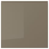 VOXTORP door, high gloss dark grey-brown, square, sleek modern design.
