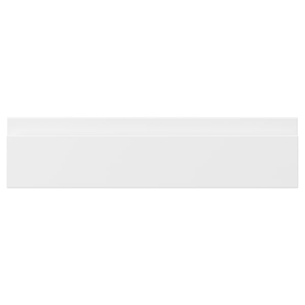 VOXTORP matte white drawer front with integrated handles, smooth and modern.