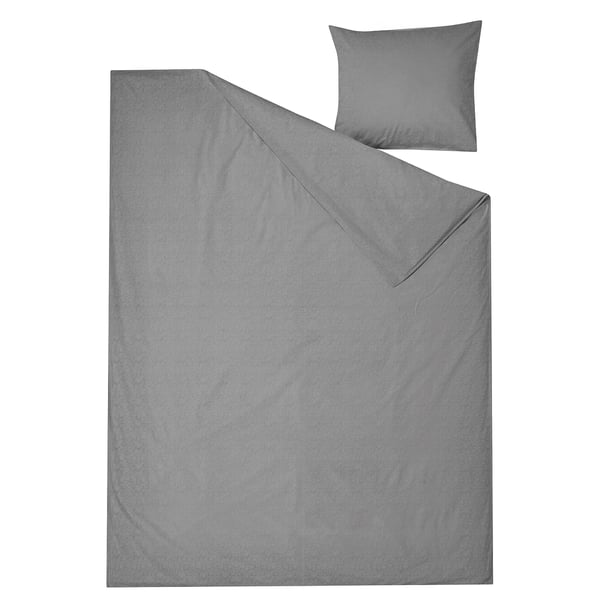 Odličen sivi komplet odeje, mehak bombaž, minimalističen slog.