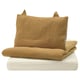 Rumena posteljnina GULDVÄVARE , organski bombaž, teksturirana odeja, igriva ušesa.