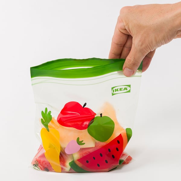 ISTAD Vrečka z zapiralom, sadje/zelenjava zelena, 1 l
