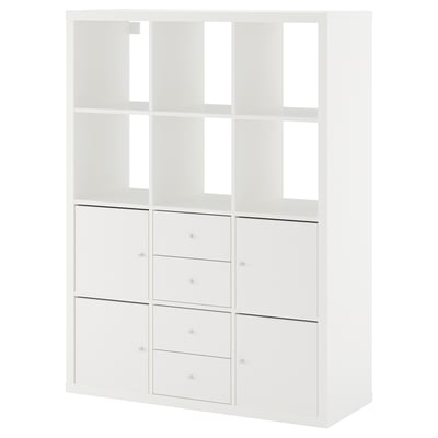 Bela odlagalna enota KALLAX, modularne police in predali.
